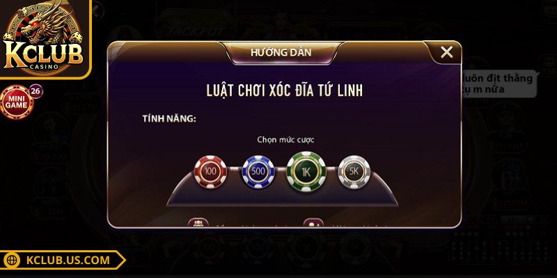 Xóc Đĩa Tứ Linh KCLUB Và Bí Quyết Thắng Lớn Cho Tân Thủ 2 Hướng dẫn tham gia xóc đĩa tứ linh cho newbie
